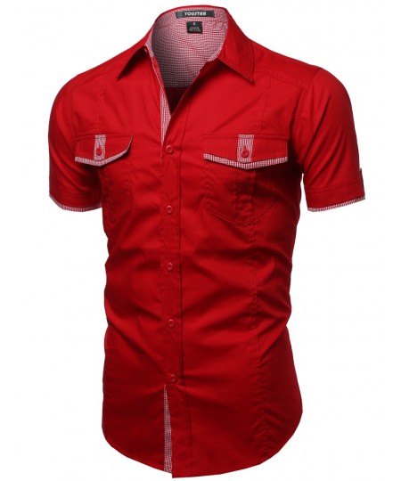 Men's Casual Short Sleeve Buttondown Shirts