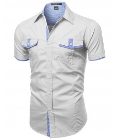 Men's Casual Short Sleeve Buttondown Shirts