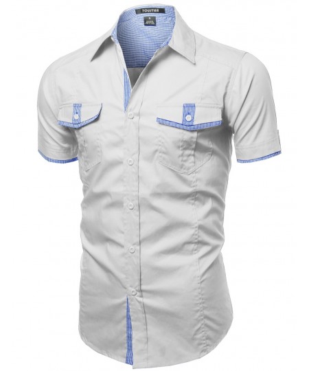 Men's Casual Short Sleeve Buttondown Shirts