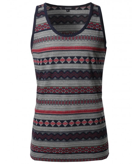 Men's Sleeveless Printed Tank Tops