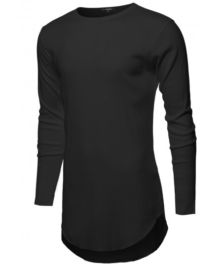 Men's Ribbed Longline Long Sleeve Thermal