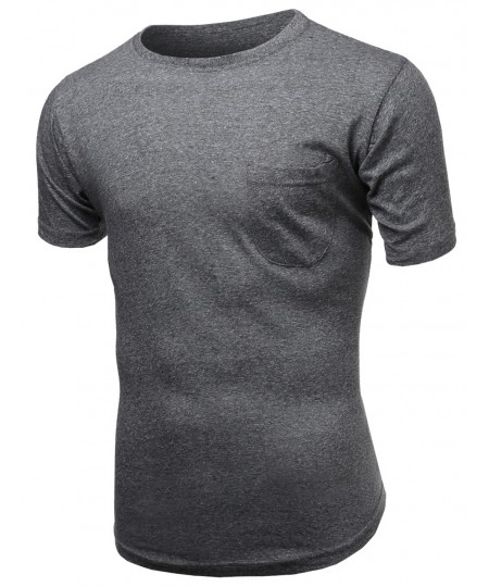 Men's Curved-Hem Mens Scoop Short Sleeve Tee