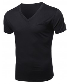 Men's Front Welt Point Pocket Epaulette Short Sleeve Tee