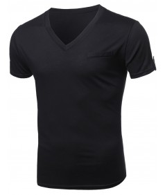 Men's Front Welt Point Pocket Epaulette Short Sleeve Tee