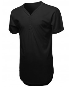 Men's Longline With Asymmetrical Hemline T-Shirt