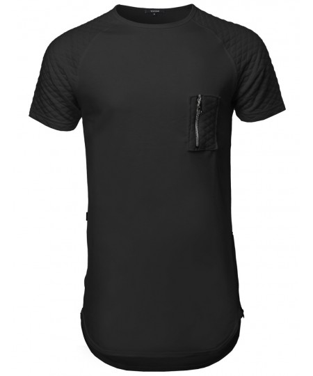 Men's Short Sleeve Quilted Pocket T-shirts