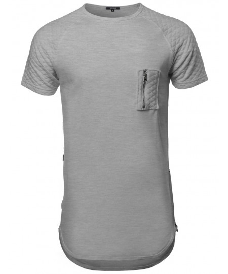 Men's Short Sleeve Quilted Pocket T-shirts