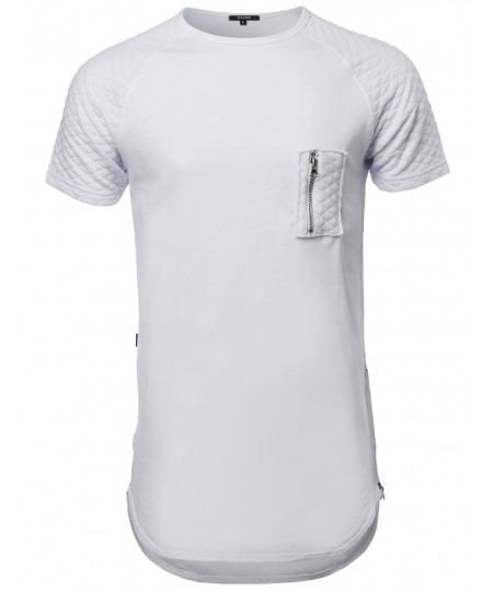 Men's Short Sleeve Quilted Pocket T-shirts