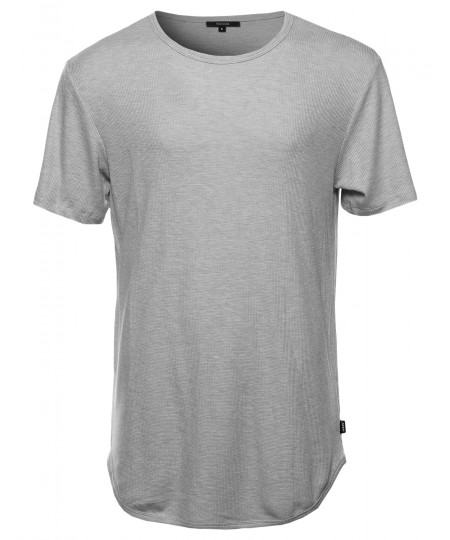 Men's Basic Lightweight Crew Neck Tee Shirt