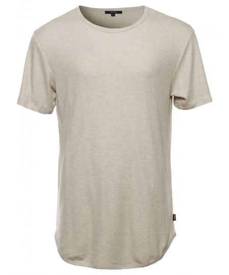 Men's Basic Lightweight Crew Neck Tee Shirt