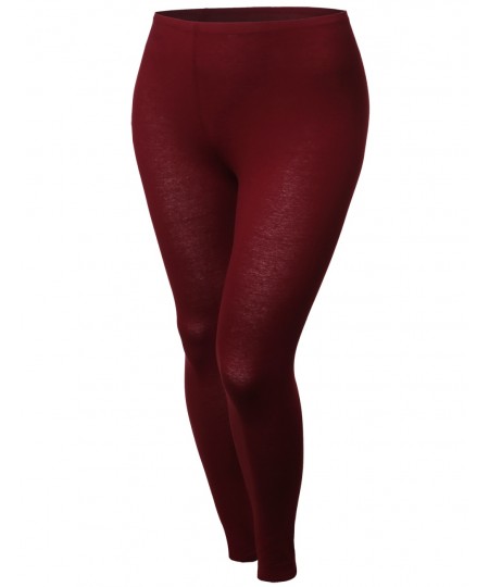 Women's Cotton Spandex Full Length Good Strechy Legging With Various Colors