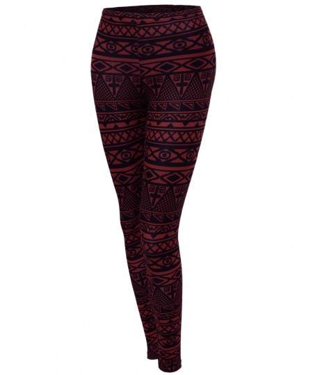 Women's Aztec Print Pattern Tight Leggings