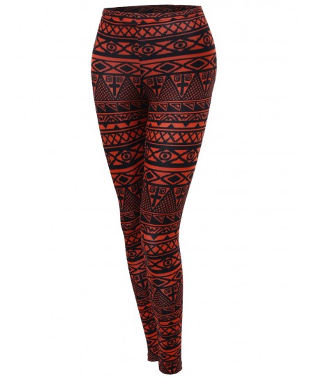 Women's Aztec Print Pattern Tight Leggings