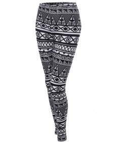 Women's Aztec Print Pattern Tight Leggings