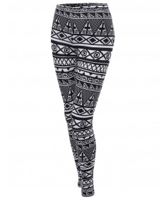 Women's Aztec Print Pattern Tight Leggings