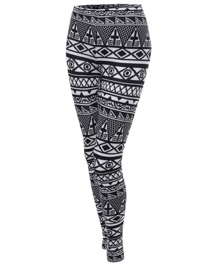 Women's Aztec Print Pattern Tight Leggings