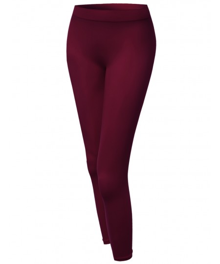 Women's Basic Solid 3/4 Footless Leggings