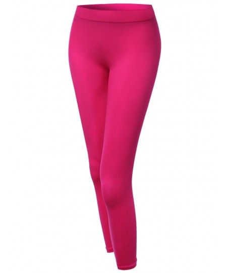 Women's Basic Solid 3/4 Footless Leggings