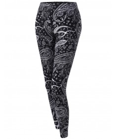 Women's Paisley Printed Design Tight Leggings
