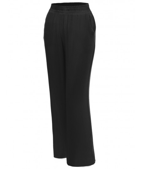 Women's Palazzo Full Length Wide Pants