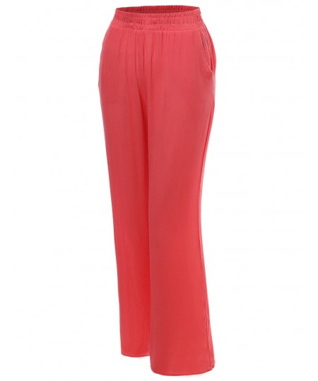 Women's Palazzo Full Length Wide Pants