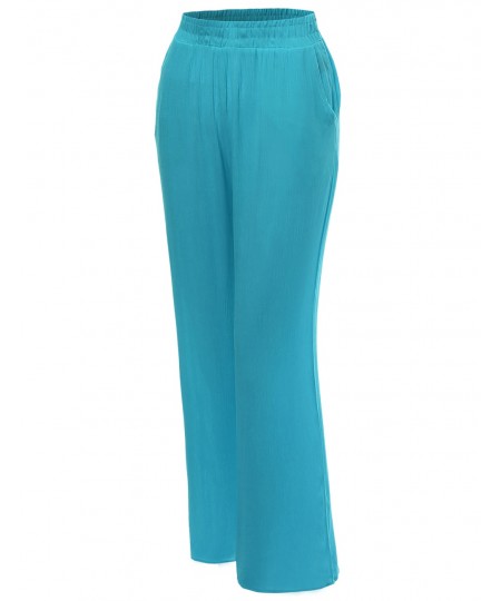 Women's Palazzo Full Length Wide Pants