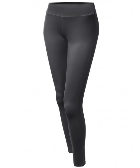 Women's Color Story Women's Basic Solid Full Length Yoga Pants