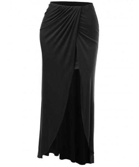 Women's Full Length Crossover Long Maxi Skirts