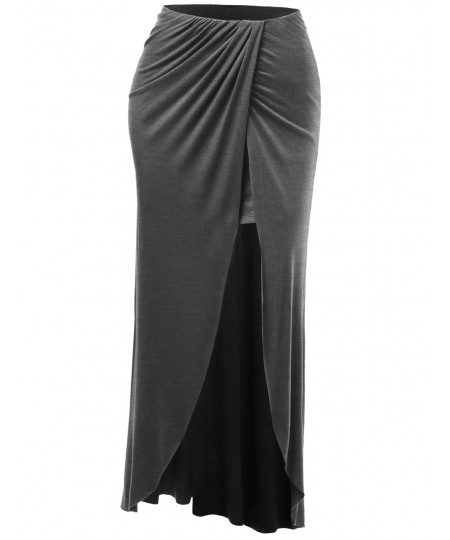 Women's Full Length Crossover Long Maxi Skirts