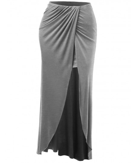 Women's Full Length Crossover Long Maxi Skirts