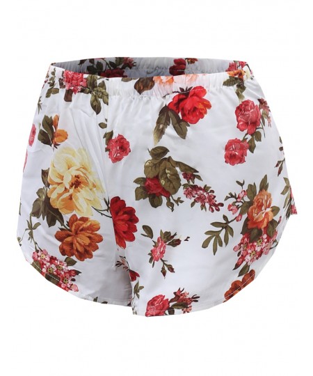 Women's Floral Flower Pattern Printed Woven Shorts