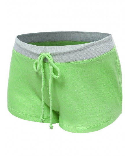 Women's Neon Color Contrast Workout Yoga Shorts