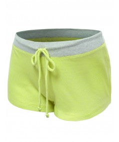 Women's Neon Color Contrast Workout Yoga Shorts