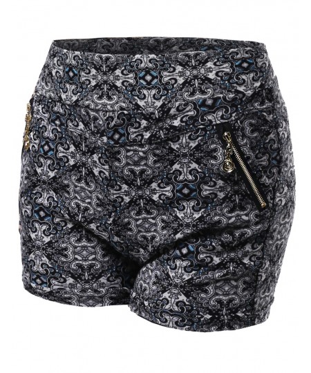 Women's Paisley Floral Printed Pattern Shorts