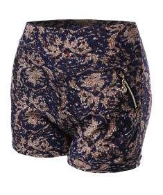 Women's Paisley Floral Printed Pattern Shorts