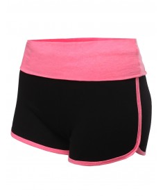 Women's Folded Waist Band Casual Shorts