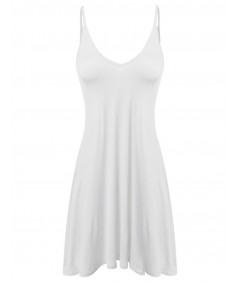 Women's Sleeveless Trapeze Spaghetti Strap Mini Dress