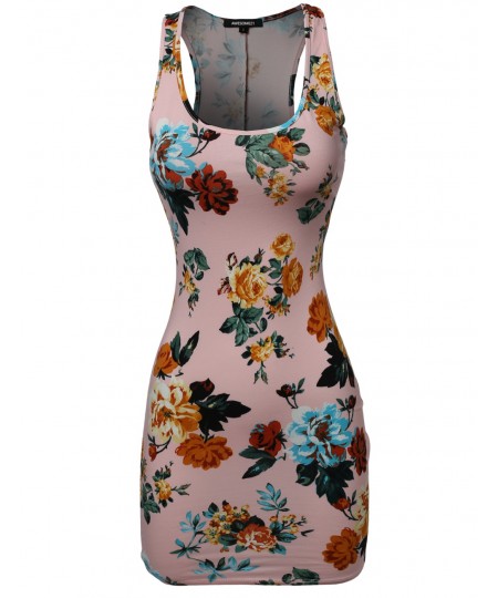 Women's Sleeveless Floral printed Mini Dress