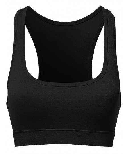 Women's Basic Racerback Sporty Sport Bras