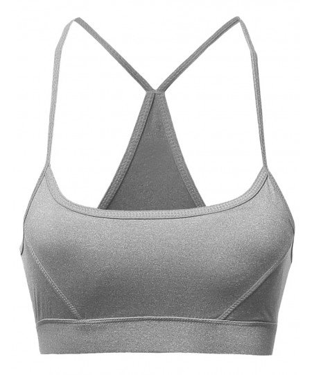 Women's Basic Solid Strap Sporty Sport Bras