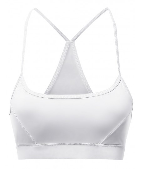 Women's Basic Solid Strap Sporty Sport Bras