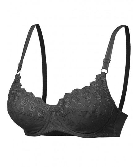 Women's Underwire Non-Padded Soft Lace Nursing Bras