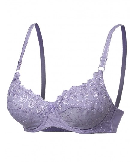 Women's Underwire Non-Padded Soft Lace Nursing Bras