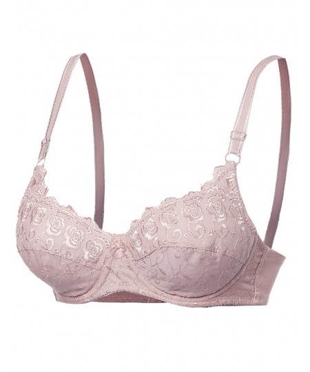 Women's Underwire Non-Padded Soft Lace Nursing Bras