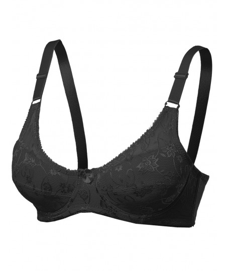 Women's Underwire Non-Padded Soft Lace Nursing Bras