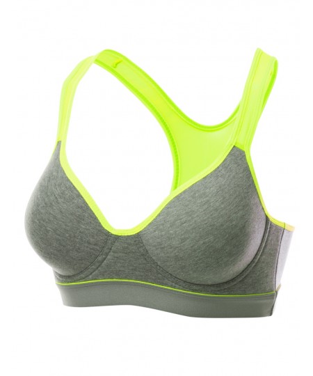 Women's Basic Solid Color Sporty Padded Wirefree Sports Bras