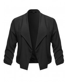 Women's Plus Size Blacker Jacket with Zipper Pockets