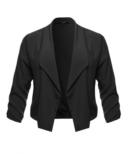 Women's Plus Size Blacker Jacket with Zipper Pockets