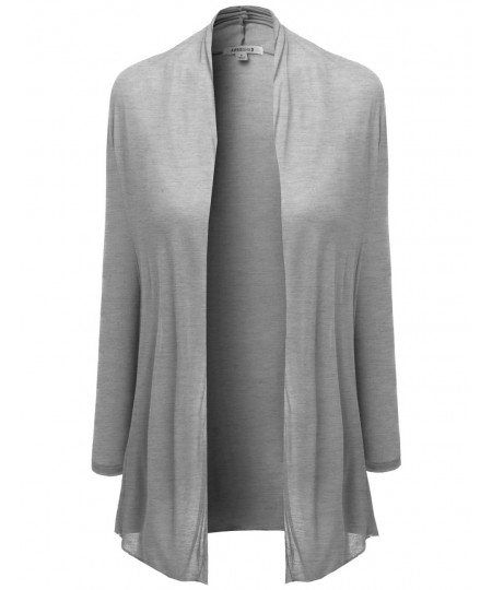 Women's Long Sleeve Pocket Open Drape Cardigans