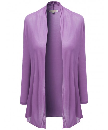 Women's Long Sleeve Pocket Open Drape Cardigans